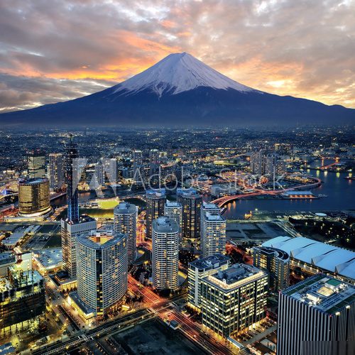 Malownicza Jokohama: Święta Góra Fuji
 Fototapety Miasta Fototapeta