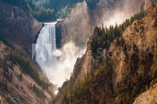 Malownicze Lower Falls w Yellowstone Fototapety Wodospad Fototapeta