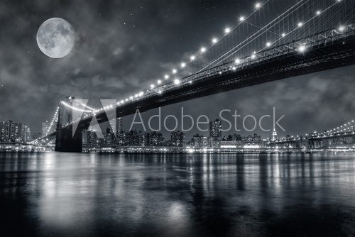 Most Brookliński w pełni nocy
 Architektura Obraz