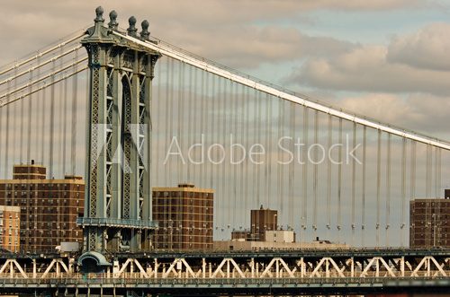 Most na Manhattanie. Przeprawa. Industrialne Fototapeta