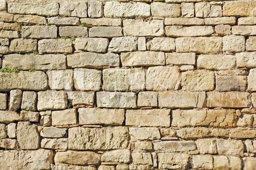 Naturalne cegły – mur w kolorze piasku
 Tekstury Fototapeta