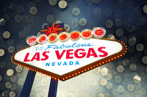 Neonowy blask Las Vegas – ikoniczny znak miasta Fototapety Neony Fototapeta