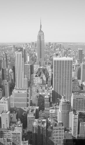 New York City Panorama black & white Plakaty do Salonu Plakat