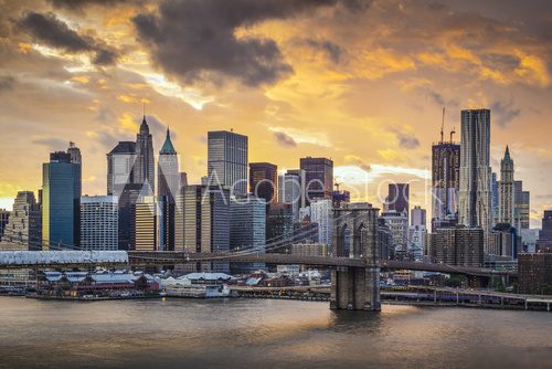 Nowy Jork skąpany w zachodzącym słońcu Fototapety Miasta Fototapeta