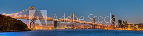San Francisco Bay Bridge Panorama Mosty Obraz