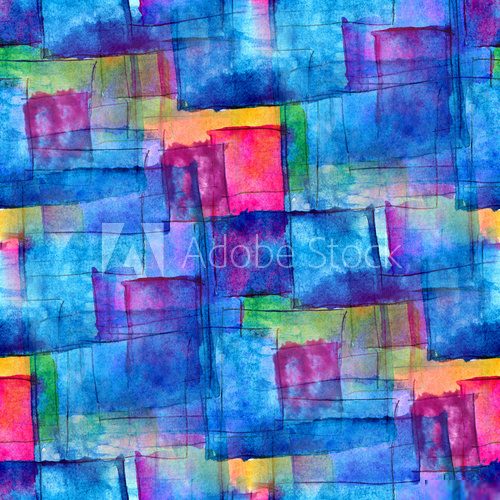 seamless blue cubism abstract art texture watercolor wallpaper b Picasso Obraz