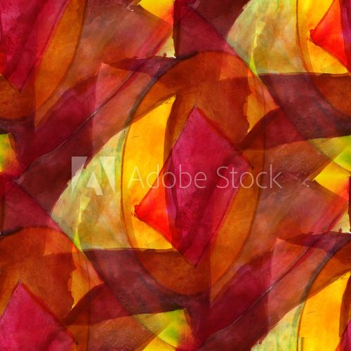 seamless cubism red, yellow abstract art Picasso texture waterco Picasso Obraz