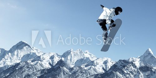 Skoki na snowboardzie
 Fototapety do Pokoju Nastolatka Fototapeta