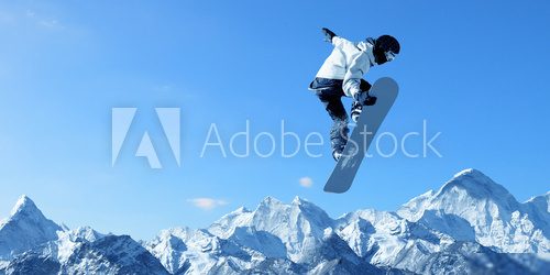 Snowboard - wyczynowy skok Sport Fototapeta