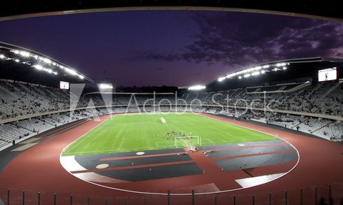 soccer stadium at night  Stadion Fototapeta