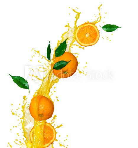 Sok pomarańczowy – grafika na zdrowie Fototapety do Kuchni Fototapeta