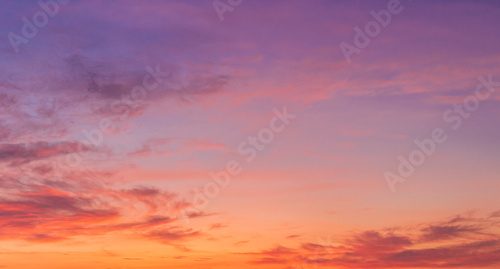 sunset sky with clouds Zachód Słońca Fototapeta