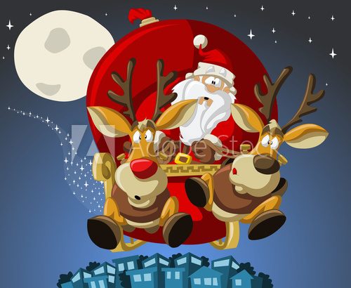 Święty Mikołaj i renifery – prezent na ścianę malucha
 Obrazy do Pokoju Dziecka Obraz