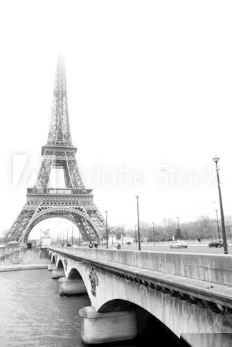 Szary Paryż
 Architektura Fototapeta