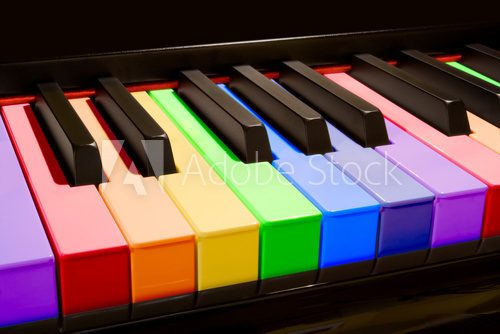 Tęczowe pianino, kolorowa muzyka
 Fototapety do Pokoju Nastolatka Fototapeta