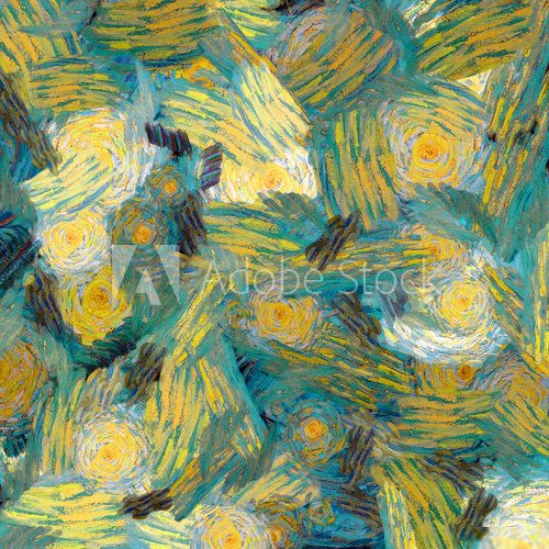 Varicoloured texture from oil paints Van Gogh Obraz