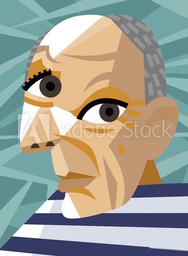 vector portrait painting Picasso Obraz