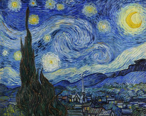 Vincent van Gogh, (1853-1890) The Starry Night, 1889, oil on canvas. Museum of Modern Art, New York City. Van Gogh Obraz