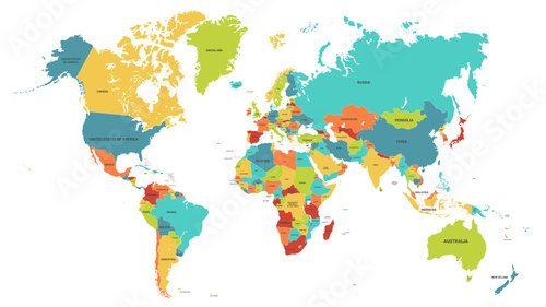 W drogę, ku przygodzie! Mapa Świata Fototapeta