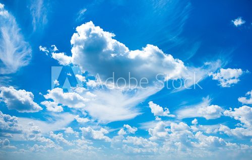 Ze wzorem na niebieskim niebie Niebo Fototapeta