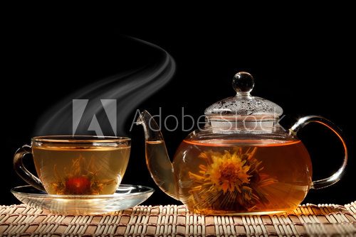 Zielona herbata. Magia hibiskusa. Obrazy do Kuchni  Obraz