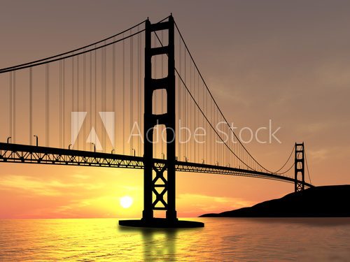 Zimny most w ciepłym słońcu
 Fototapety Mosty Fototapeta