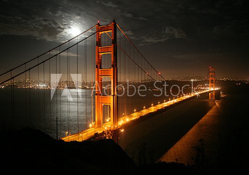 złoty Golden Gate
 Fototapety Mosty Fototapeta