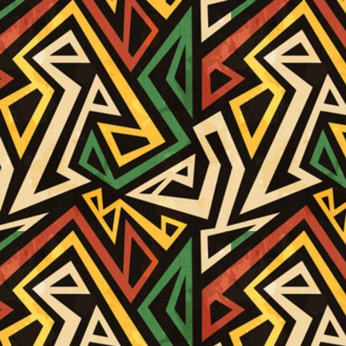afrykański geometryczny z efektem grunge Tapety Do salonu Tapeta