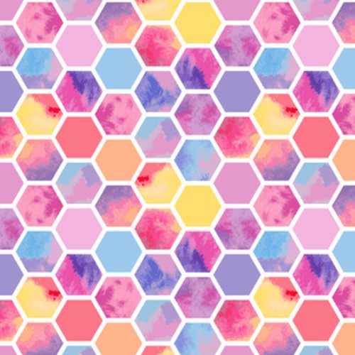 Akwarela kolorowych sześciokątów. geometryczna Tapety Abstrakcja Tapeta