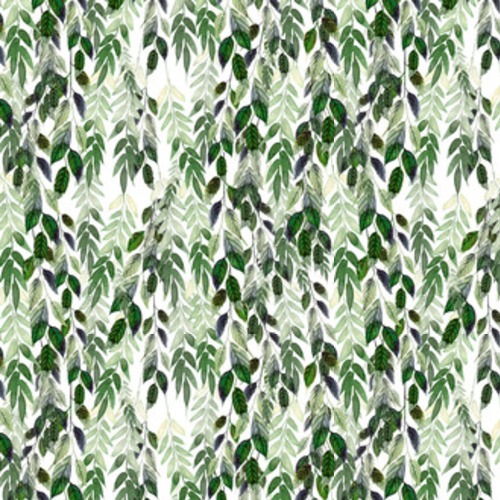 Akwarela z zielonymi liśćmi. Malowanie ręczne Akwarela. Tapety Natura Tapeta