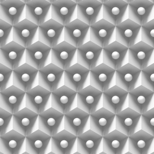 białe kule na szeregu białych kostek () Tapety 3D Tapeta