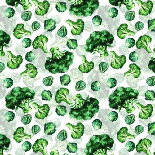 Brokuły I Kiełki Akwarela Ilustracja Tapety Owoce i Warzywa Tapeta