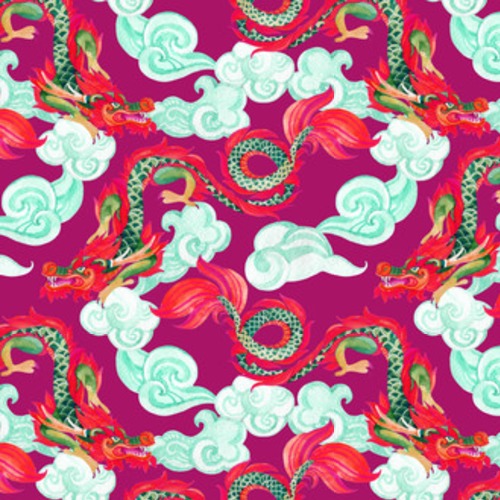 Chiński smok . Ilustracja azjatyckiego smoka Styl Orientalny Tapeta