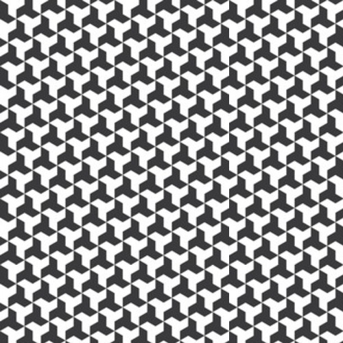 czarno-biały vintage marokański izometryczny mod op Styl Futurystyczny Tapeta