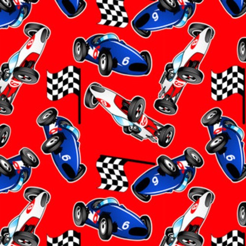 Czerwone, białe i niebieskie samochody wyścigowe Tapety Sportowe Tapeta