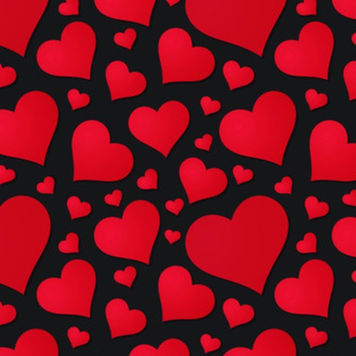 Czerwone serca na czarne Walentynki Tapety Miłosne Tapeta