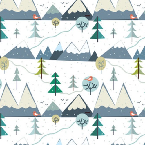 Góry w sezonie zimowym - zabawny design Tapety Krajobrazy Tapeta