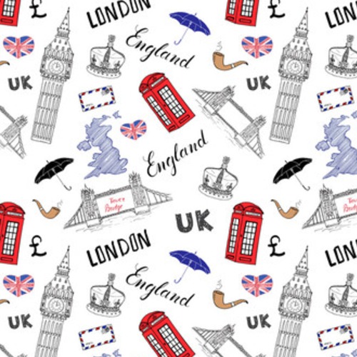 Londyn miasto gryzmoły elementów. z ręcznie rysowane Styl Angielski Tapeta