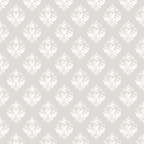 Orientalny klasyczny beżowo-biały ornament. Styl Barokowy Tapeta