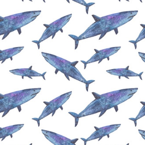rekin magiczna akwarela ilustracja Tapety Do łazienki Tapeta
