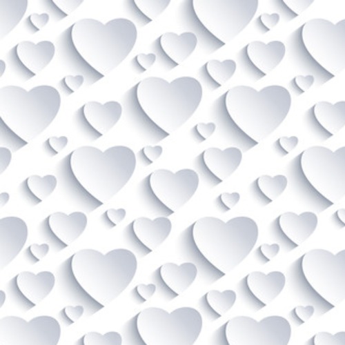 Valentine z biało-szarymi sercami 3d Tapety 3D Tapeta