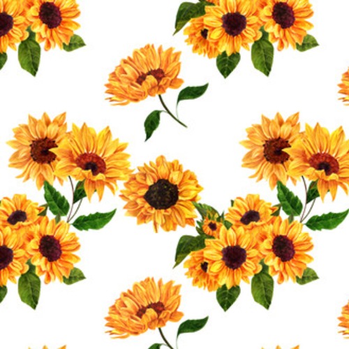 z ręcznie rysowane akwarela słoneczniki Tapety Kwiaty Tapeta