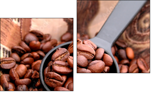 Ziarna kawy – miarka na espresso
 - Obraz dwuczęściowy, Dyptyk