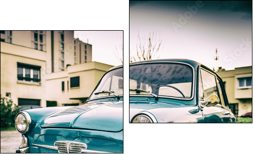 Pochwała motoryzacji spod znaku retro - Obraz dwuczęściowy, Dyptyk