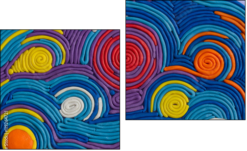 plasticine pictures - Obraz dwuczęściowy, Dyptyk