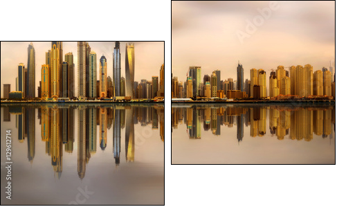 Dubaj. Lustrzane odbicie świata. - Obraz dwuczęściowy, Dyptyk