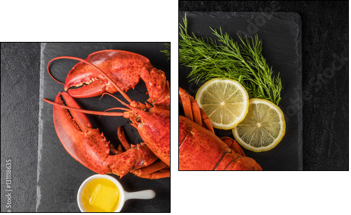 é«ç´ã­ãã¹ã¿ã¼ã High-quality lobster - Obraz dwuczęściowy, Dyptyk