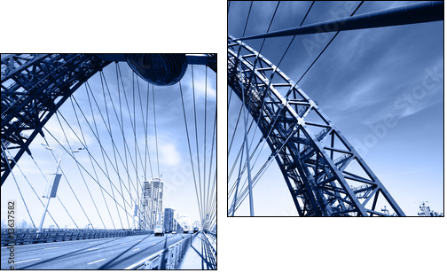 Nowoczesny most na skraju nieba
 - Obraz dwuczęściowy, Dyptyk