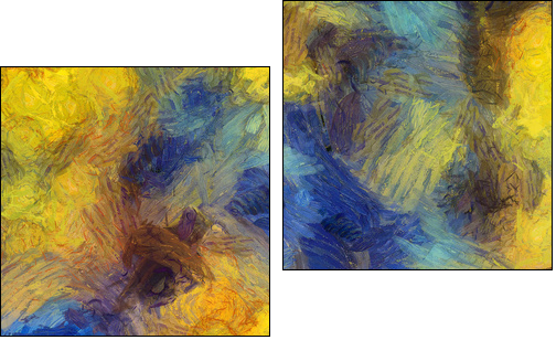 Varicoloured texture from oil paints - Obraz dwuczęściowy, Dyptyk