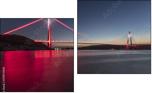 Yavuz Sultan Selim Bridge Istanbul, Turkey - Obraz dwuczęściowy, Dyptyk